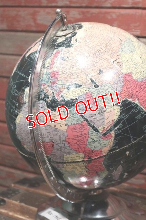画像9: dp-211210-52 REPLOGLE / 1940's 12 Inch Straight Black Ocean Globe