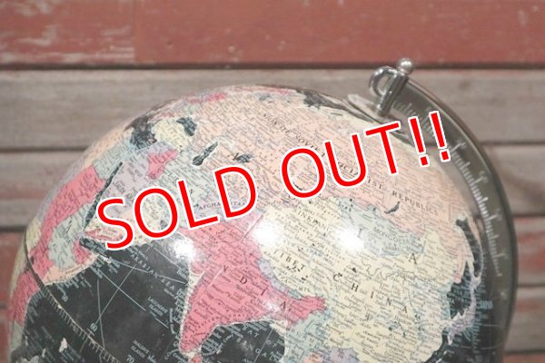 画像3: dp-211210-52 REPLOGLE / 1940's 12 Inch Straight Black Ocean Globe