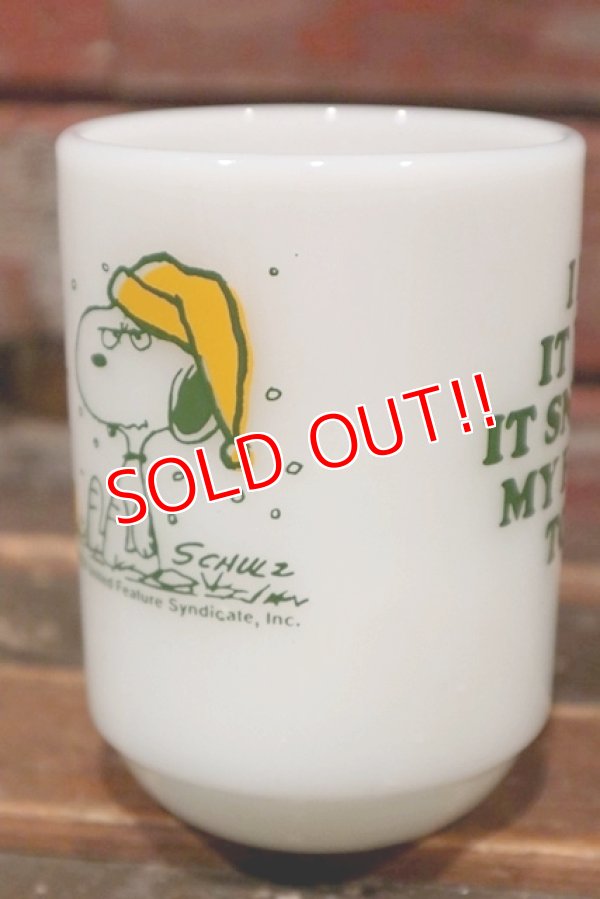 画像5: ct-211210-58 Snoopy / Fire-King 1960's-1970's 9oz Mug "French Toast"