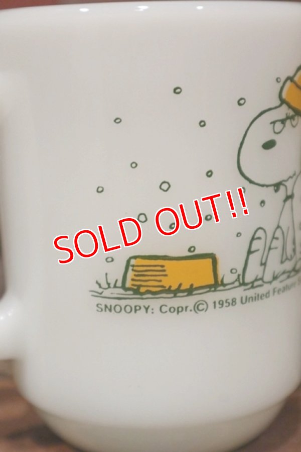 画像3: ct-211210-58 Snoopy / Fire-King 1960's-1970's 9oz Mug "French Toast"