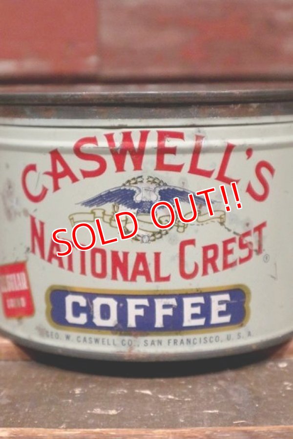 画像3: dp-211210-37 CASWELL'S NATIONAL CREST COFFEE / Vintage Tin Can