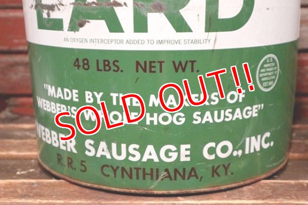 画像3: dp-220101-09 WEBBER'S LARD ・Vintage Tin Can