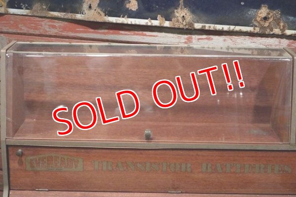 画像6: dp-220101-10 EVEREADY / Transistor Batteries 1950's Wood Showcase