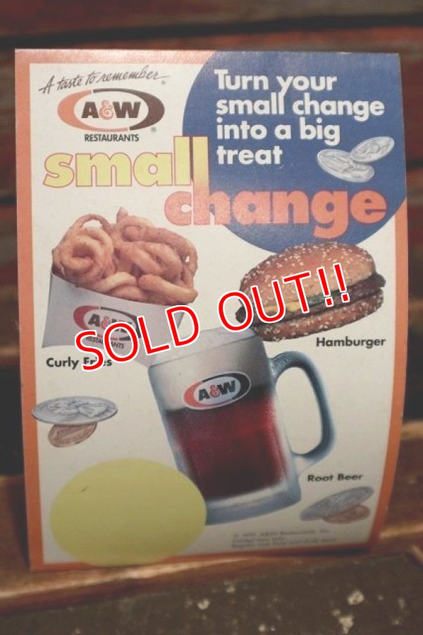 画像4: dp-131105-10 A&W / 1990's Paper Menu