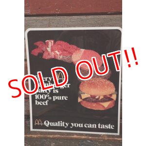 画像: dp-220201-36 McDonald's / 1977 Quality you can taste Sign