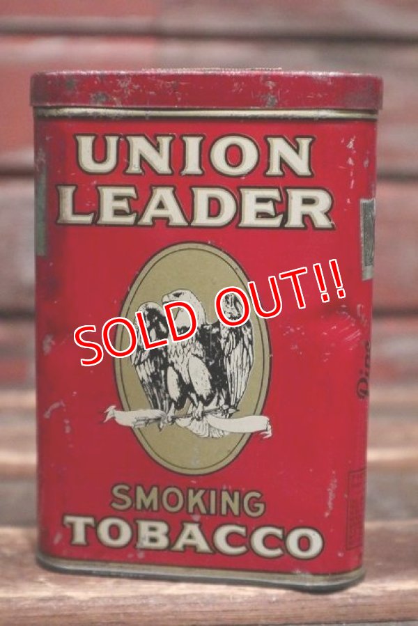 画像1: dp-220201-17 UNION LEADER SMOKING TOBACCO / Vintage Tin Can
