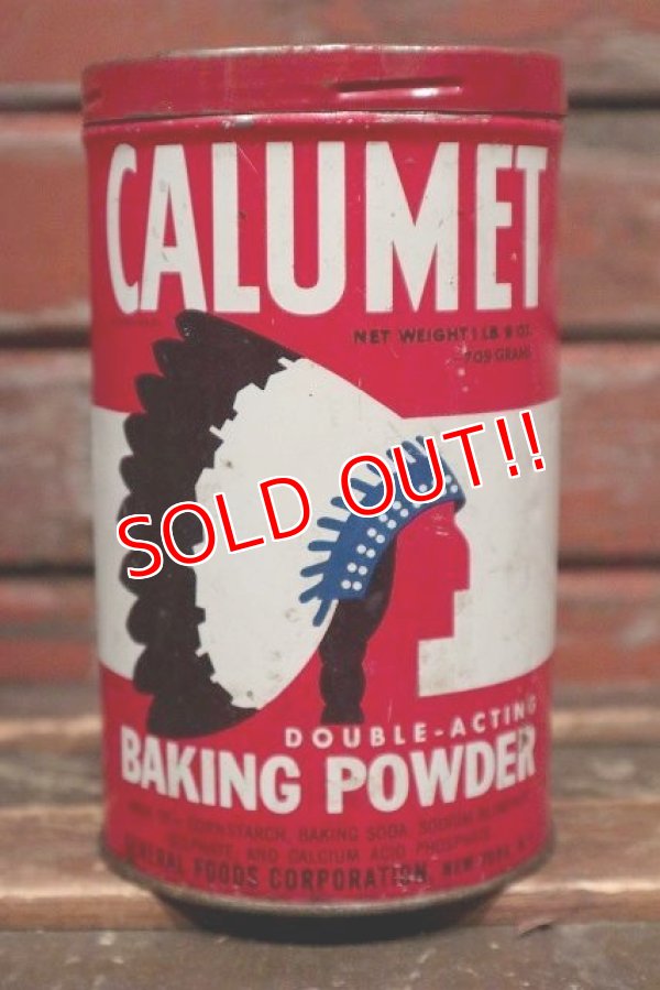 画像1: dp-220201-61 CALUMET / Vintage Baking Powder Can