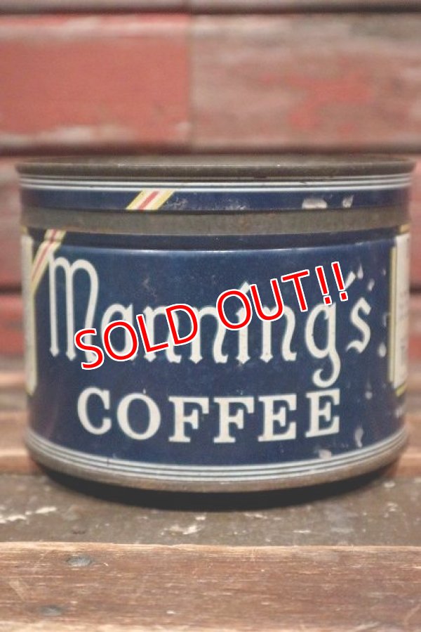画像1: dp-211210-47 Manning's COFFEE / Vintage Tin Can