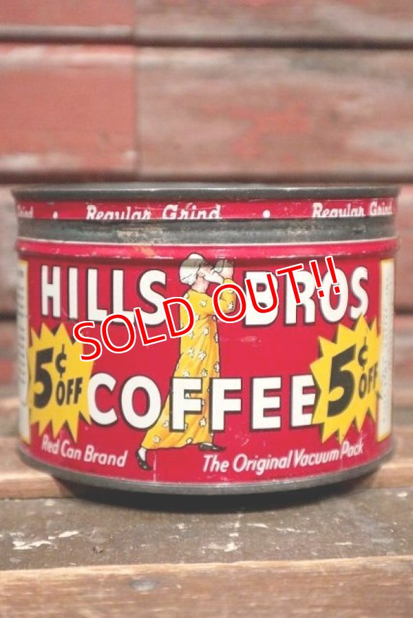 画像1: dp-220201-78 HILLS BROS COFFEE / Vintage Tin Can