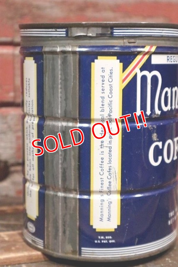 画像4: dp-211210-38 Manning's COFFEE / Vintage Tin Can