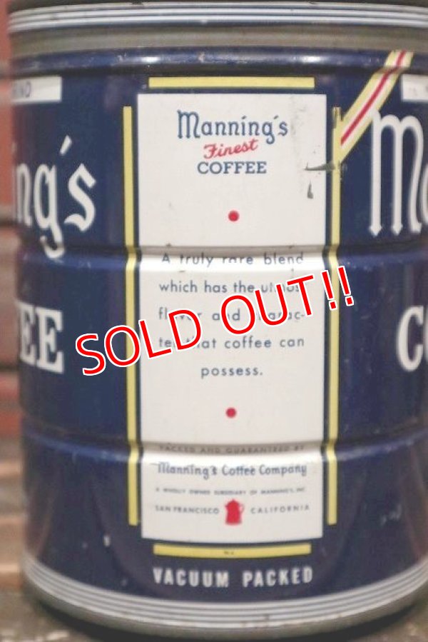 画像3: dp-211210-38 Manning's COFFEE / Vintage Tin Can