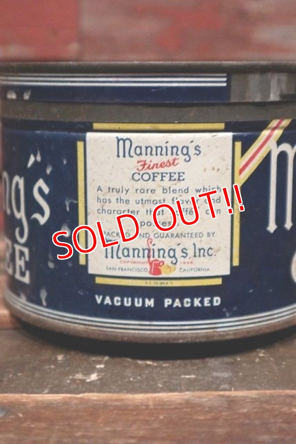 画像3: dp-211210-47 Manning's COFFEE / Vintage Tin Can