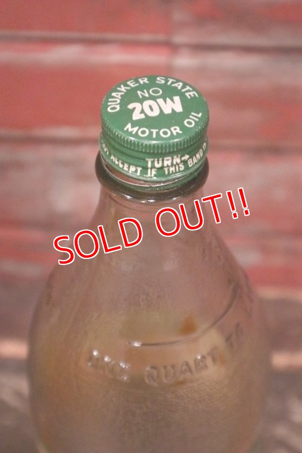 画像5: dp-220301-50 QUAKER STATE MOTOR OIL / 1940's Glass Bottle