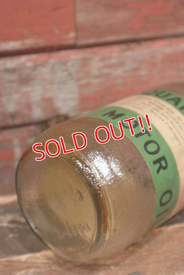 画像8: dp-220301-50 QUAKER STATE MOTOR OIL / 1940's Glass Bottle