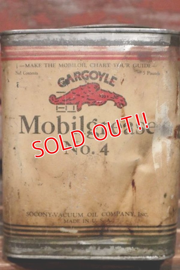 画像3: dp-220301-82 Mobil GARGOYLE / Mobilgrease 1930's 5 Pounds Can