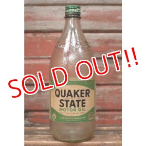 画像: dp-220301-50 QUAKER STATE MOTOR OIL / 1940's Glass Bottle