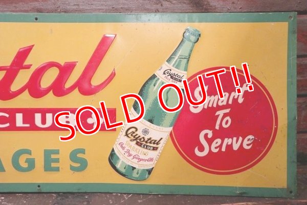 画像4: dp-220301-12 Crystal CLUB BEVERAGES / 1940's Advertising Metal Sign