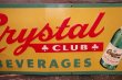 画像3: dp-220301-12 Crystal CLUB BEVERAGES / 1940's Advertising Metal Sign