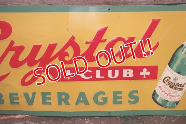 画像3: dp-220301-12 Crystal CLUB BEVERAGES / 1940's Advertising Metal Sign
