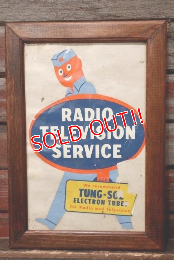 画像1: ct-220301-15 TUNG-SOL RADIO TELEVISION SERVICE / 1950's Poster