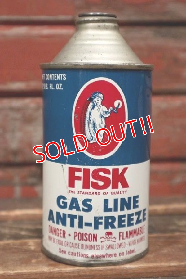画像1: dp-220301-90 FISK / GAS LINE ANTI-FREEZE 1950's Can