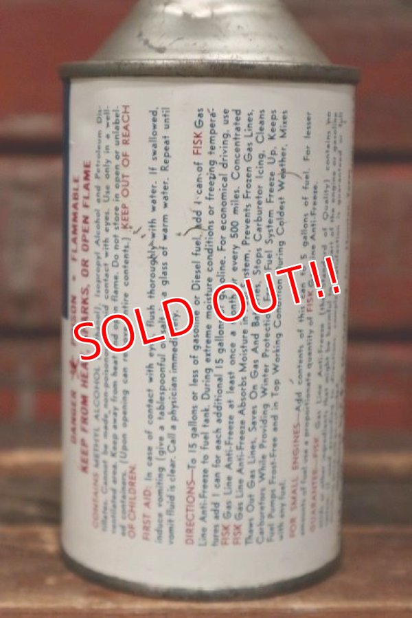 画像3: dp-220301-90 FISK / GAS LINE ANTI-FREEZE 1950's Can