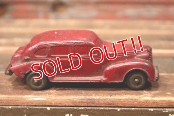 画像3: dp-220301-123 AUBURN RUBBER CORP. / 1940's Red Sedan Car Automobile Toy