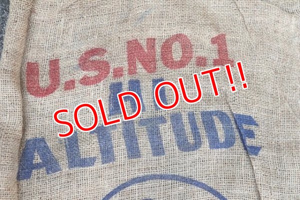 画像2: dp-220301-05 HI ALTITUDE POTATOES / Vintage Burlap Bag