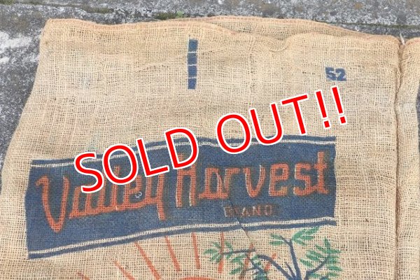 画像2: dp-220301-05 Valley Harvest Brand CALIFORNIA POTATOES / Vintage Burlap Bag