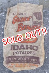 画像: dp-220301-05 GOLDEN BEAUTY BRAND IDAHO POTATOES / Vintage Burlap Bag