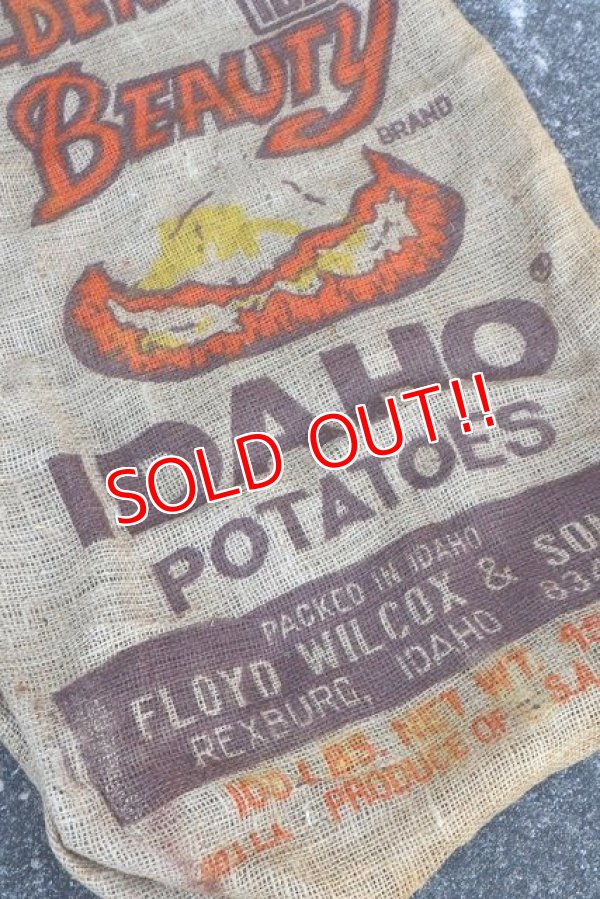 画像3: dp-220301-05 GOLDEN BEAUTY BRAND IDAHO POTATOES / Vintage Burlap Bag