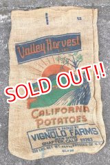 画像: dp-220301-05 Valley Harvest Brand CALIFORNIA POTATOES / Vintage Burlap Bag