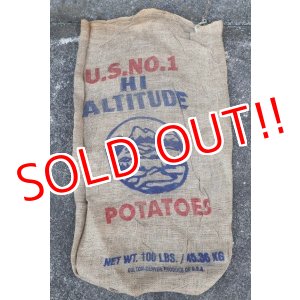 画像: dp-220301-05 HI ALTITUDE POTATOES / Vintage Burlap Bag