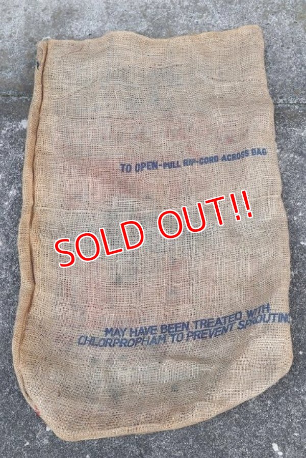 画像5: dp-220301-05 CALIFORNIA BIG L POTATOES / Vintage Burlap Bag