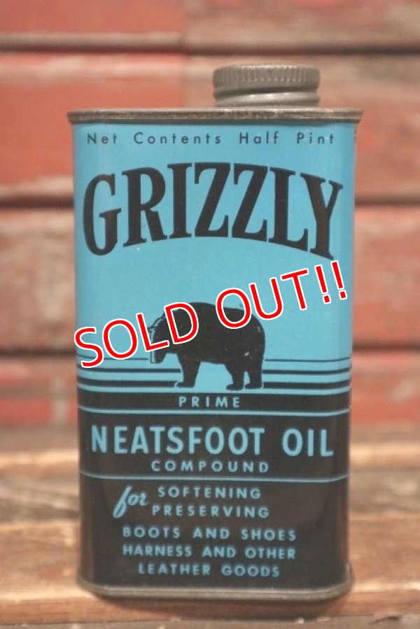 画像1: dp-220201-70 GRIZZLY / Vintage NEETSFOOT OIL Can