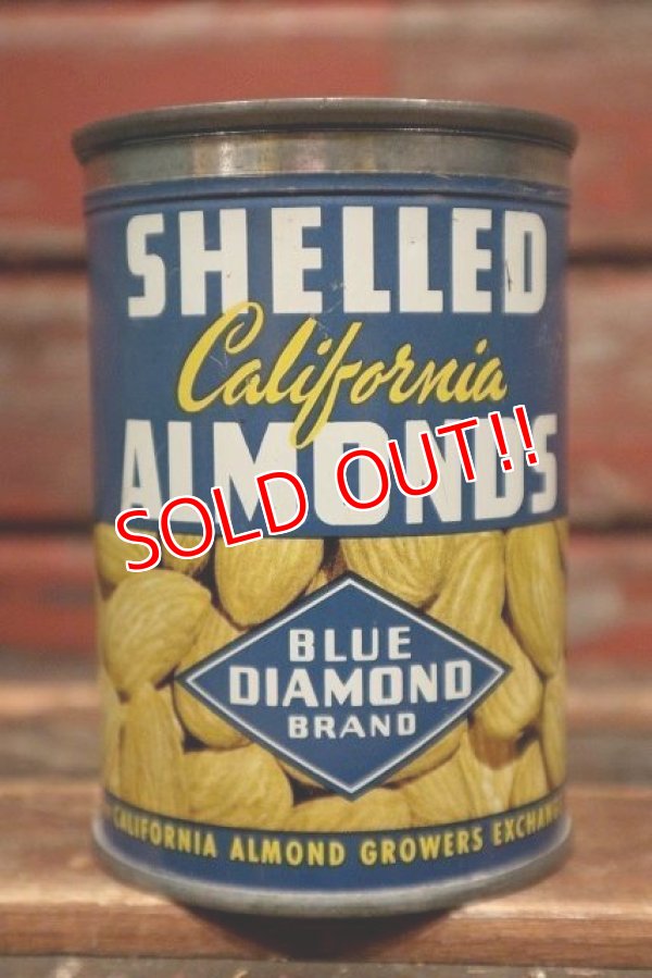 画像1: dp-220201-66 BLUE DIAMOND BRAND / Vintage SHELLED ALMONDS Can