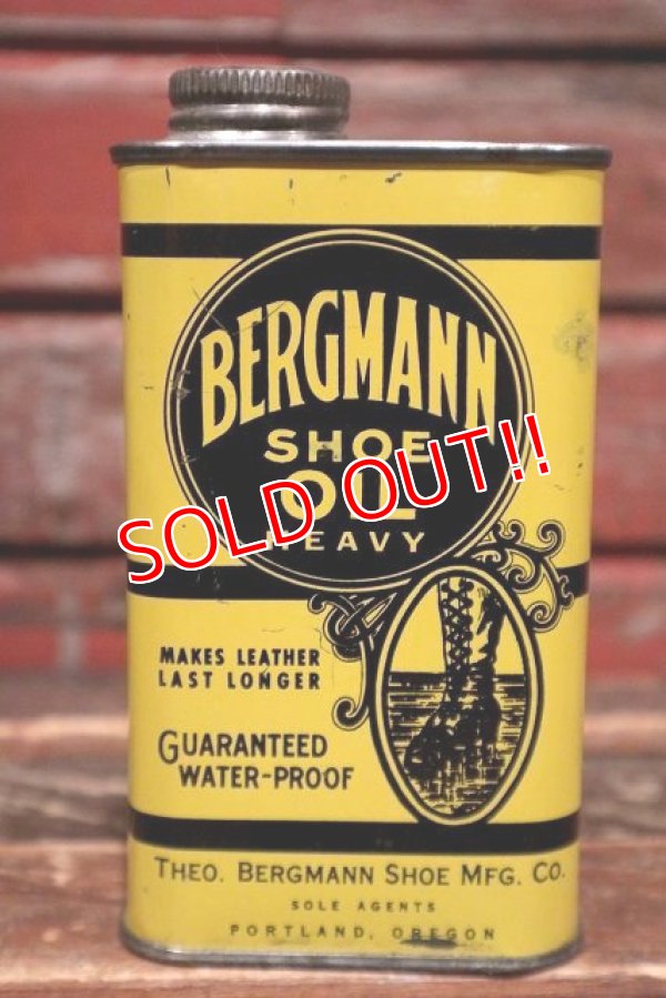 画像1: dp-220201-72 BERGMANN / Vintage SHOE OIL Can