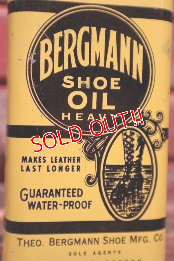 画像2: dp-220201-72 BERGMANN / Vintage SHOE OIL Can