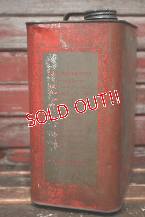 画像4: dp-220301-43 Golden Arrow MOTOR OIL / Vintage 2 U.S. Gallons Can