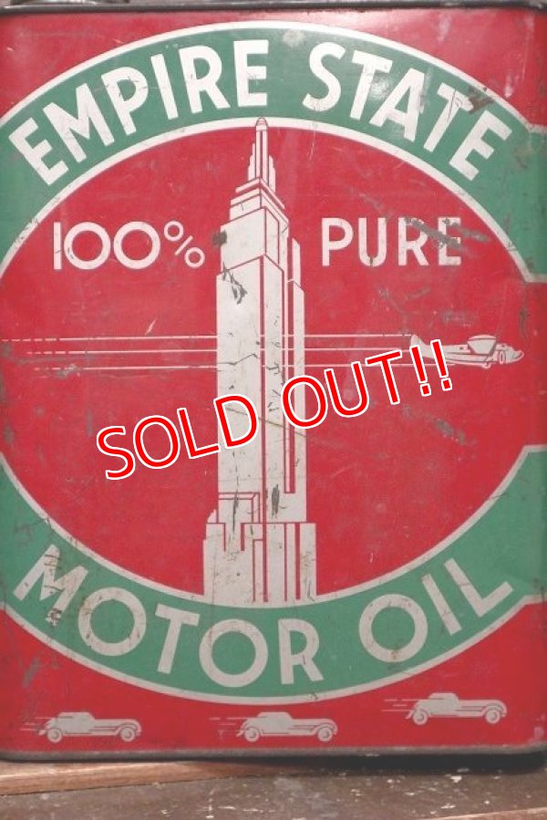 画像2: dp-220301-39 EMPIRE STATE MOTOR OIL / Vintage 2 U.S. Gallons Can