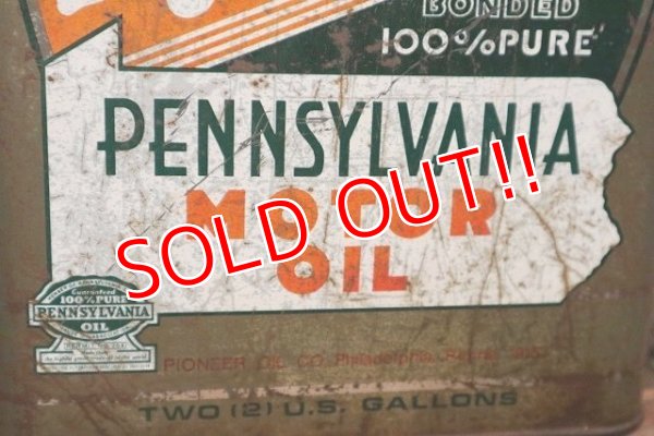 画像2: dp-220301-44 Safety-Lube PENNSYLVANIA MOTOR OIL / Vintage 2 U.S. Gallons Can