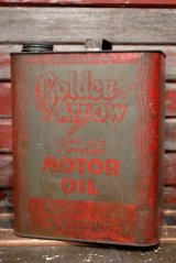 画像: dp-220301-43 Golden Arrow MOTOR OIL / Vintage 2 U.S. Gallons Can