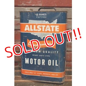 画像: dp-220301-47 ALLSTATE MOTOR OIL / 1940's-1950's  2 1/2 U.S. Gallons Can