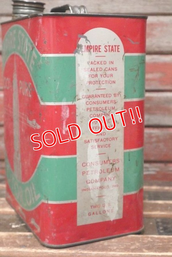 画像5: dp-220301-39 EMPIRE STATE MOTOR OIL / Vintage 2 U.S. Gallons Can