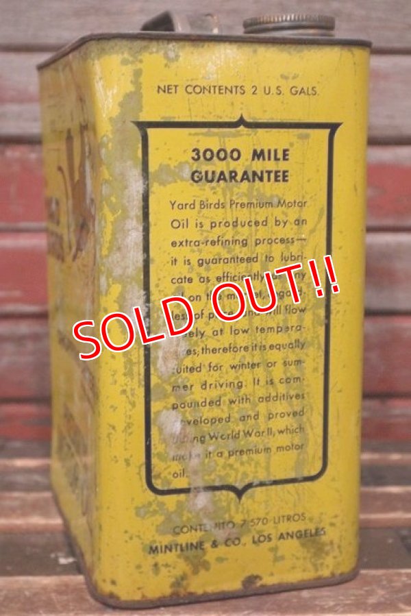 画像4: dp-220301-42 the YARD BIRD'S MOTOR OIL / Vintage 2 U.S. Gallons Can