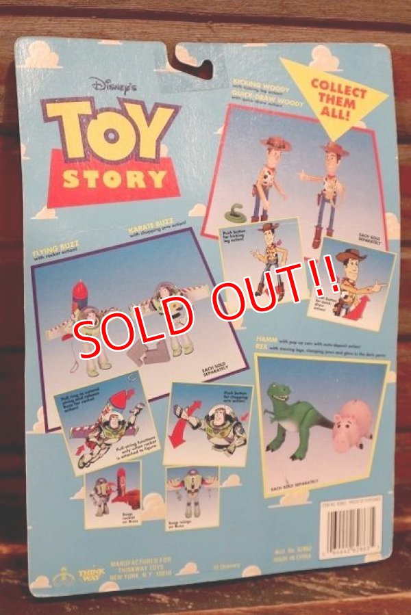 画像6: ct-220301-17 TOY STORY / Thinkway Toys 1990's Action Figure "Quick-Draw Woody"