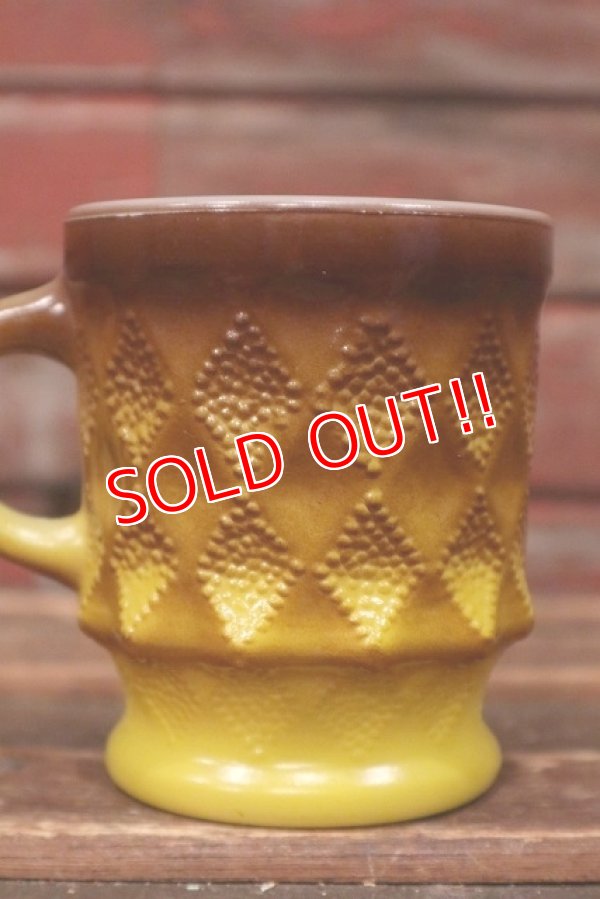 画像2: kt-220301-03 Fire-King / 1970's Kimberly Mug (Brown×Yellow)
