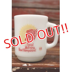画像: kt-220301-13 BURGER KING / Anchor Hocking 1980's〜 "Good Morning New Hampshire!" 9 oz Mug
