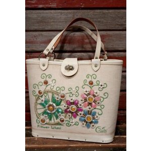 画像: dp-220301-03 COLLINS OF TEXAS / 1970's "Flower Wheel" Bag