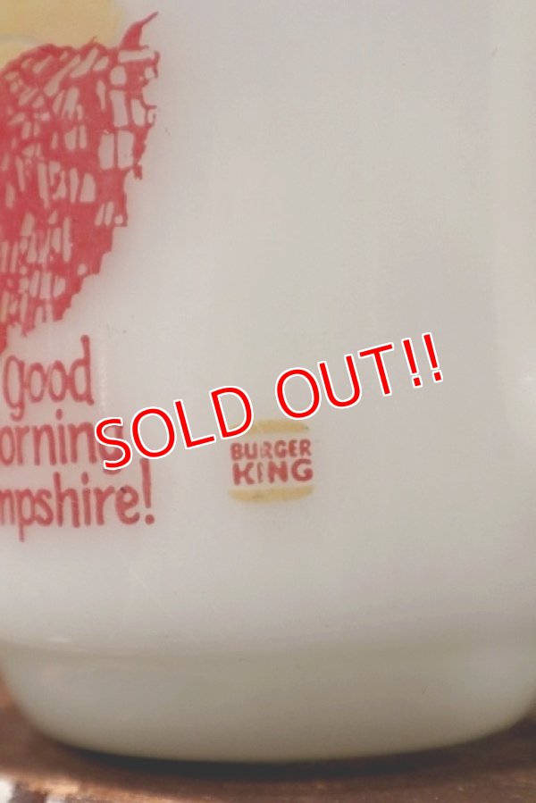 画像3: kt-220301-13 BURGER KING / Anchor Hocking 1980's〜 "Good Morning New Hampshire!" 9 oz Mug